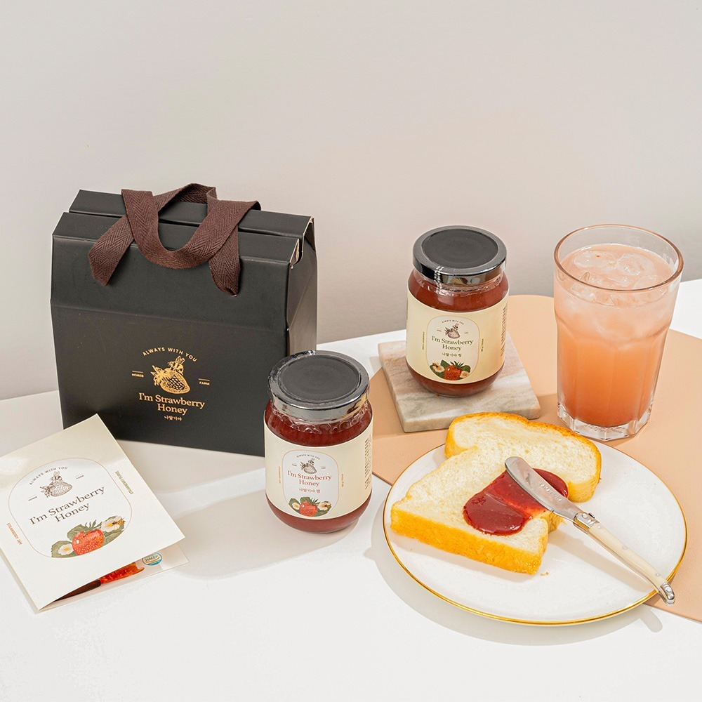 [추석한정]순수 딸기와 꿀로만 만든 나딸기야 프리미엄 건강 잼 청 세트 상품