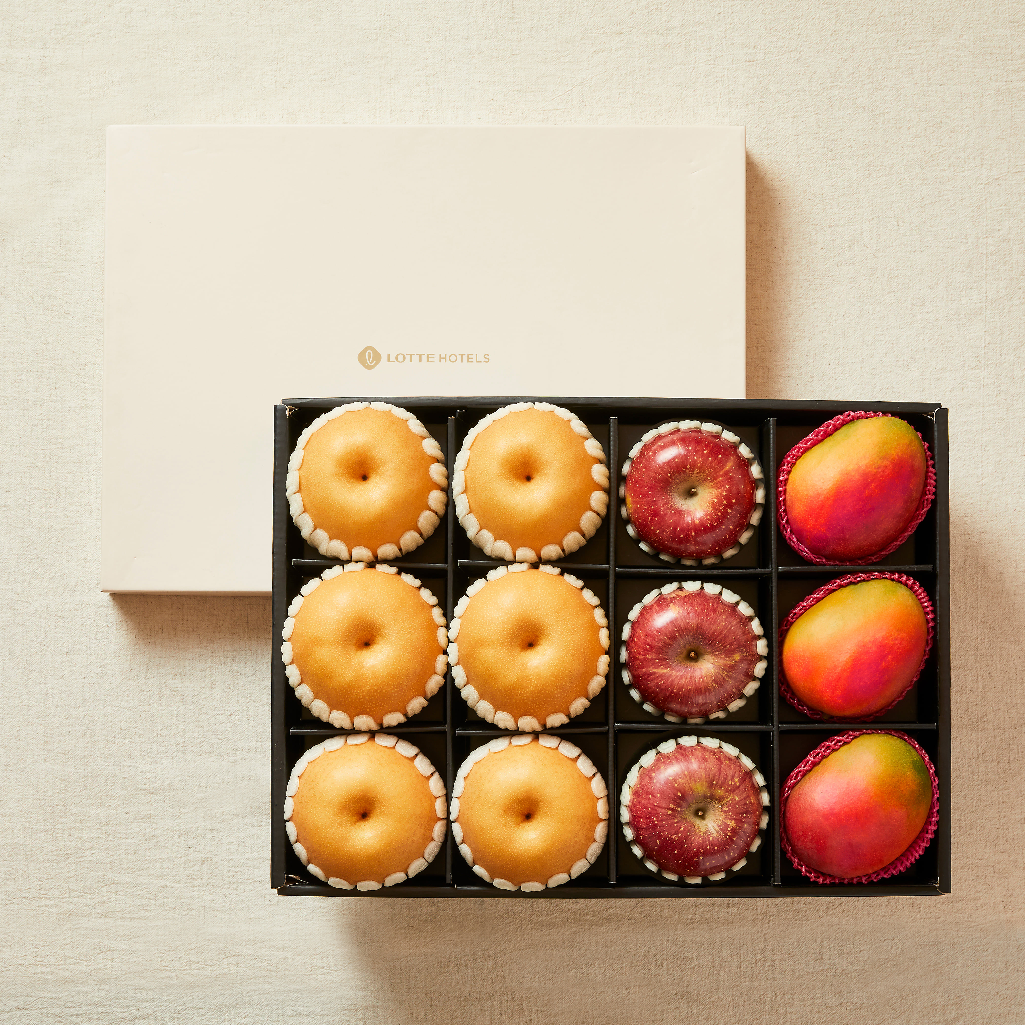 [롯데호텔] VIP 혼합 12과 선물세트3호 (사과3과+배6과+애플망고3과)