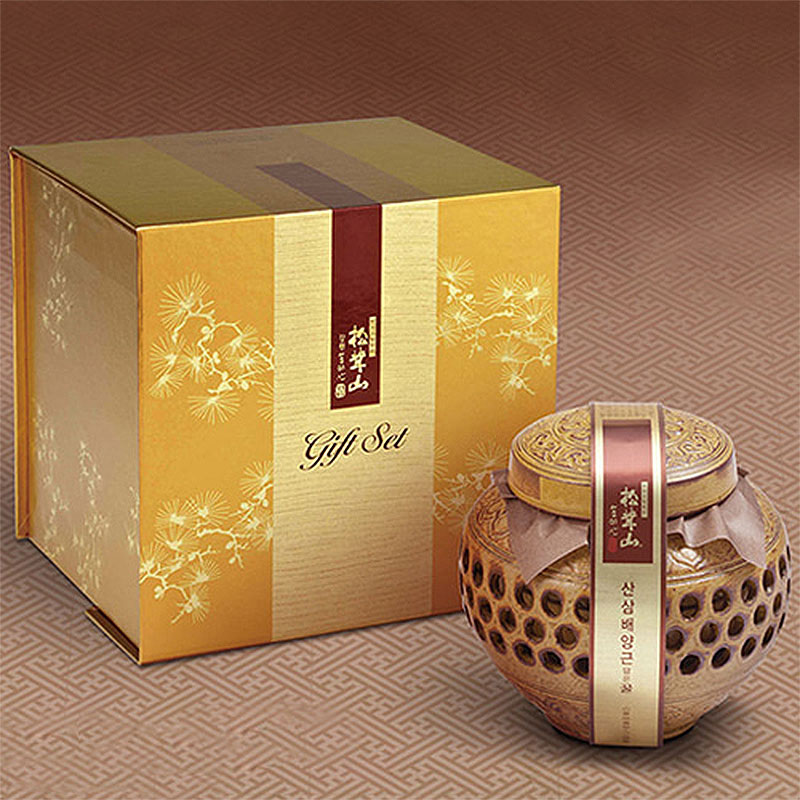 [참자연] 산삼배양근 담은꿀 도자기 선물세트 400g