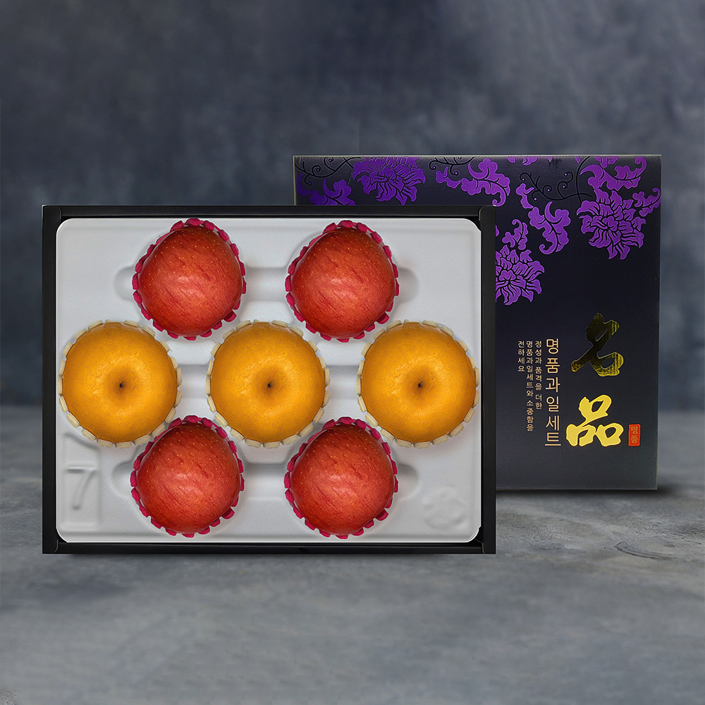 [노블] 알뜰 사과,배 혼합세트 2호 (3kg/사과4+배3과)