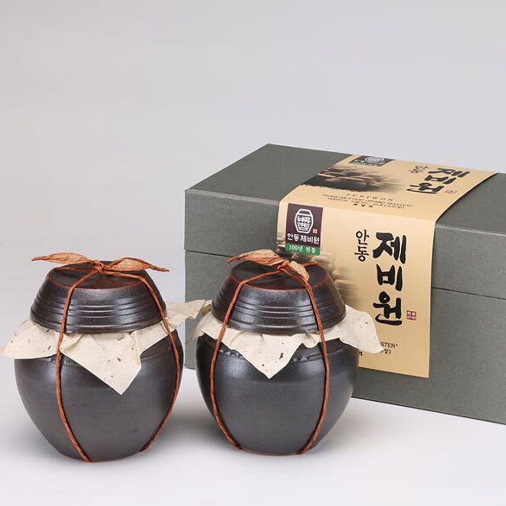 [전통식품] 안동제비원선물세트 10호(3년묵은 전통된장 1kg + 쇠고기볶음 고추장 1kg)