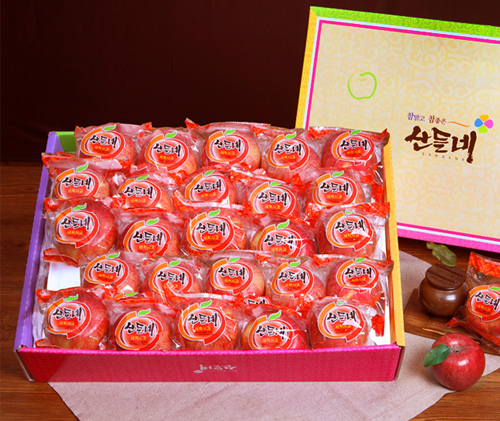 [산들네] 껍질째먹는 세척사과 3호 (25과 / 5Kg)