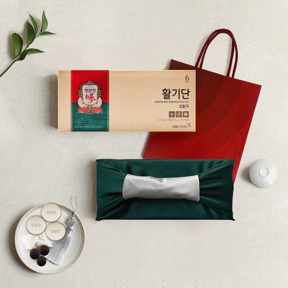 [정관장] 활기단 10환 (보자기+노리개포장)