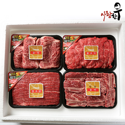 [사랑한우] 알뜰스페셜 1.8Kg (등심400g+불고기400g+장조림400g+찜갈비600g)