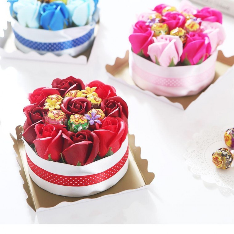 [화이트데이] 미니 츄파춥스 케익 레드 화이트데이 캔디 선물