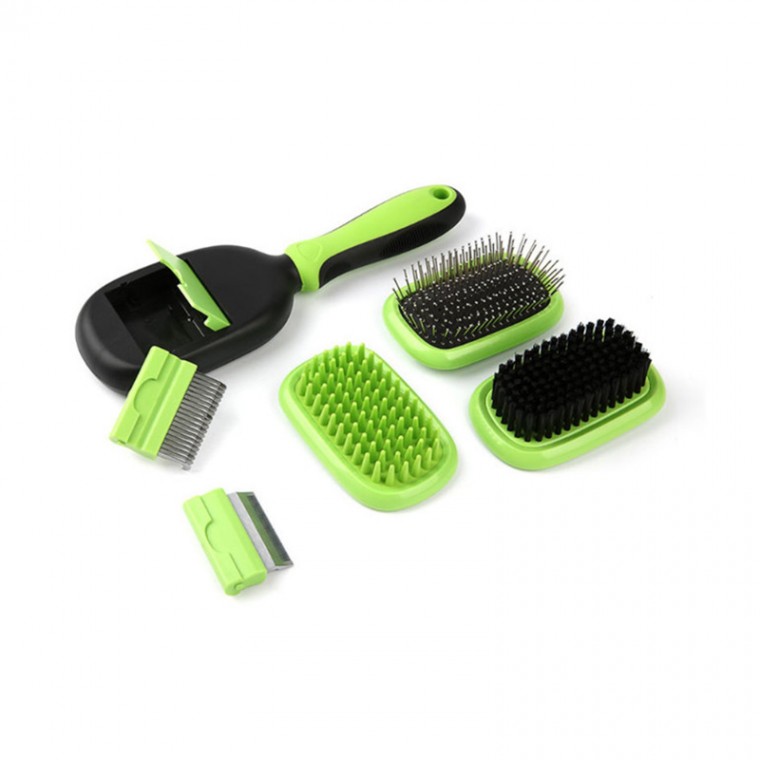[쵸알쓰] 강아지 고양이 원터치 단모종 장모종 빗 슬리커브러쉬 털제거 브러쉬 5종세트