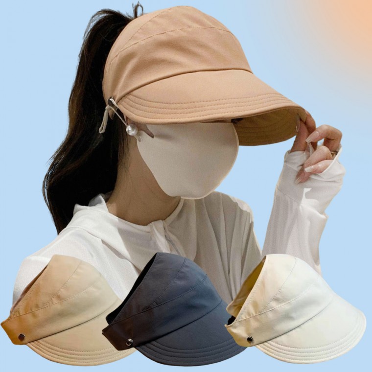 [프리미엄 썬캡] 포니테일 오픈 선캡 자외선차단 썬캡 모자 보닛햇