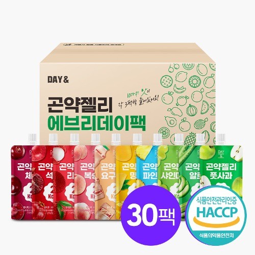 곤약젤리 에브리데이팩 10종 2kcal × 30개 포만감 다이어트 젤리