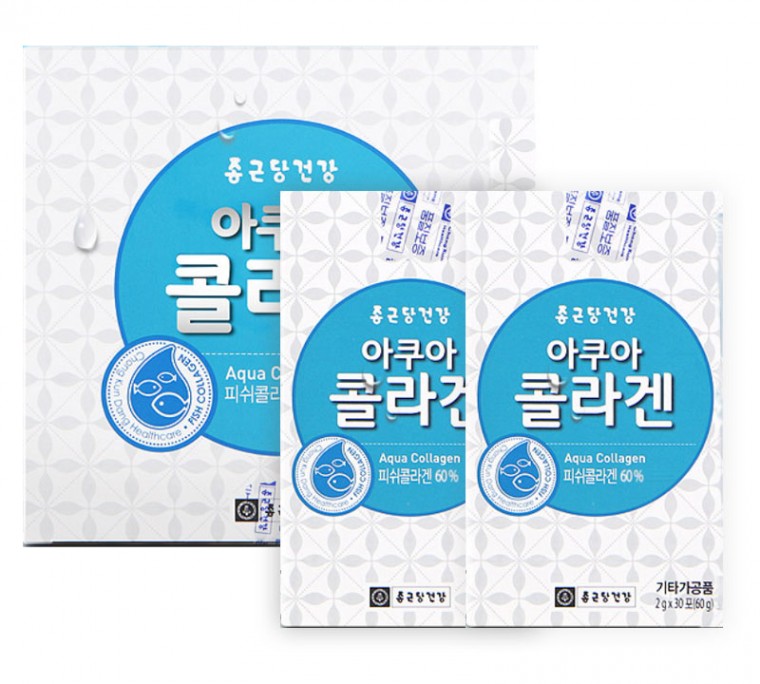 종근당건강 피쉬콜라겐 아쿠아콜라겐30포x2박스(총60포)
